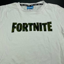 Load image into Gallery viewer, Boys Fortnite, white cotton t-shirt / top, GUC, size 10,  