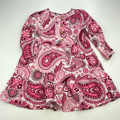 Girls KID, lightweight paisley print dress, EUC, size 2, L: 52cm