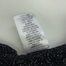 Load image into Gallery viewer, Girls Target, spliced black &amp; silver metallic party dress, GUC, size 12, L: 75cm