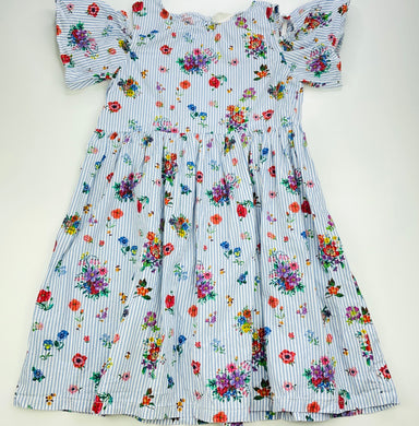Girls H&M, floral lightweight cotton open-shoulder dress, EUC, size 10, L: 71cm