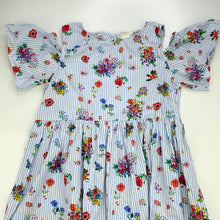 Load image into Gallery viewer, Girls H&amp;M, floral lightweight cotton open-shoulder dress, EUC, size 10, L: 71cm