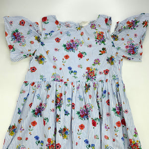 Girls H&M, floral lightweight cotton open-shoulder dress, EUC, size 10, L: 71cm