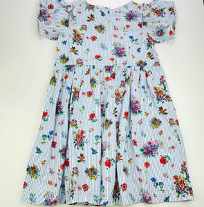 Girls H&M, floral lightweight cotton open-shoulder dress, EUC, size 10, L: 71cm