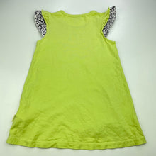 Load image into Gallery viewer, Girls Bossini, green cotton casual dress, EUC, size 6, L: 49cm