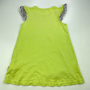 Girls Bossini, green cotton casual dress, EUC, size 6, L: 49cm