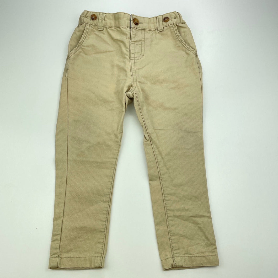 Boys Dymples, cotton chino pants, adjustable, Inside leg: 33cm, FUC, size 2,  