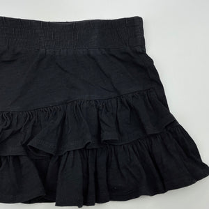 Girls Bardot Junior, black cotton skirt, elasticated, L: 27cm, FUC, size 5,  