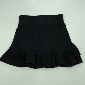 Girls Bardot Junior, black cotton skirt, elasticated, L: 27cm, FUC, size 5,  