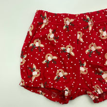 Load image into Gallery viewer, Girls Baby Berry, red cotton Christmas shorts, elasticated, EUC, size 1,  