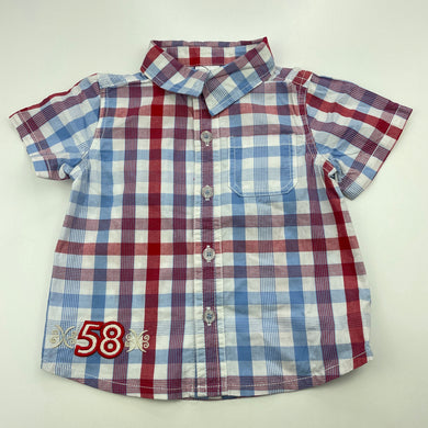 Boys Target, lightweight cotton short sleeve shirt, EUC, size 00,  