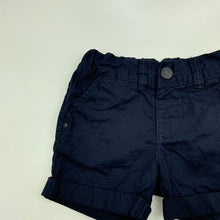 Load image into Gallery viewer, Girls Pumpkin Patch, navy cotton shorts, adjustable, EUC, size 0,  