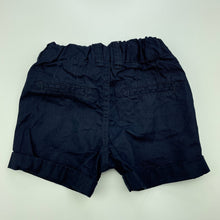 Load image into Gallery viewer, Girls Pumpkin Patch, navy cotton shorts, adjustable, EUC, size 0,  