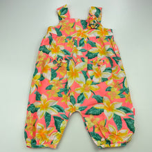 Load image into Gallery viewer, Girls Pumpkin Patch, colourful floral cotton playsuit, EUC, size 00,  