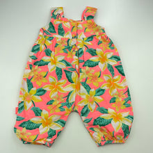 Load image into Gallery viewer, Girls Pumpkin Patch, colourful floral cotton playsuit, EUC, size 00,  