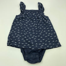 Load image into Gallery viewer, Girls Anko, navy cotton summer romper, EUC, size 0,  