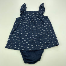 Load image into Gallery viewer, Girls Anko, navy cotton summer romper, EUC, size 0,  