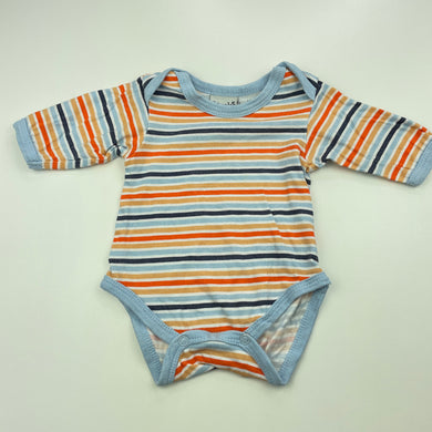 Boys Dymples, striped cotton bodysuit / romper, FUC, size 0000,  