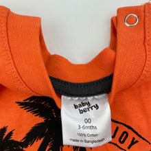 Load image into Gallery viewer, Boys Baby Berry, orange cotton t-shirt / top, NEW, size 00,  