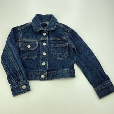 Girls blue, denim jacket, poppers, GUC, size 2,  
