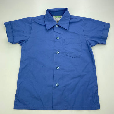 Boys My Organic Uniform, short sleeve school shirt, marks front & sleeves, FUC, size 4,  