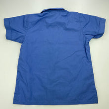 Load image into Gallery viewer, Boys My Organic Uniform, short sleeve school shirt, marks front &amp; sleeves, FUC, size 4,  