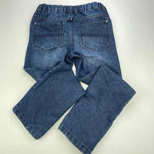 Boys H&T, dark denim jeans, adjustable, Inside leg: 50cm, wear on cuffs, FUC, size 7,  