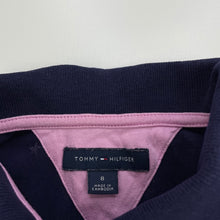 Load image into Gallery viewer, Girls Tommy Hilfiger, navy polo dress, ice cream, slight wash fade, FUC, size 8, L: 64cm