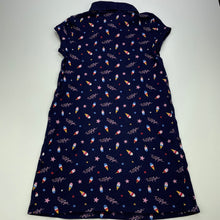 Load image into Gallery viewer, Girls Tommy Hilfiger, navy polo dress, ice cream, slight wash fade, FUC, size 8, L: 64cm