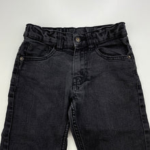 Load image into Gallery viewer, Boys Target, dark stretch denim jeans, adjustable, Inside leg: 47cm, FUC, size 6,  