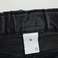 Load image into Gallery viewer, Boys Target, dark stretch denim jeans, adjustable, Inside leg: 47cm, FUC, size 6,  
