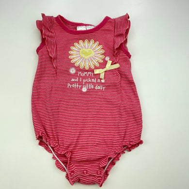 Girls Tiny Little Wonders, soft cotton bodysuit / romper, GUC, size 0,  