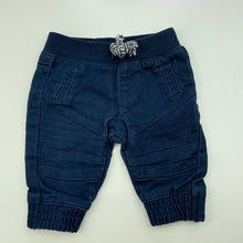 Load image into Gallery viewer, Boys Kids &amp; Co, blue stretch denim pants, elasticated, GUC, size 000,  
