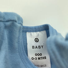 Load image into Gallery viewer, unisex Target, blue cotton singlet top, elephant, EUC, size 000,  