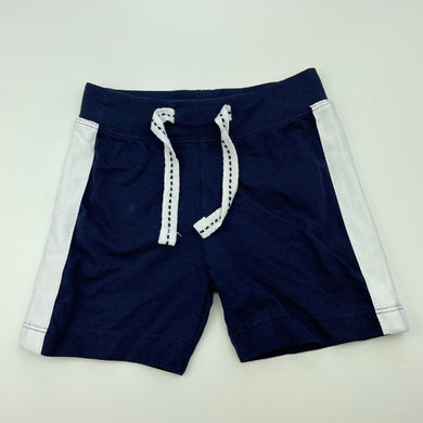 Boys Dymples, navy cotton shorts, elasticated, FUC, size 00,  