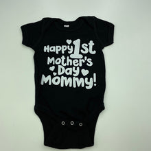 Load image into Gallery viewer, unisex Rabbit Skins, black cotton bodysuit / romper, GUC, size 00,  