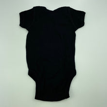 Load image into Gallery viewer, unisex Rabbit Skins, black cotton bodysuit / romper, GUC, size 00,  