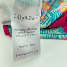 Load image into Gallery viewer, Girls Lily &amp; Dan, floral swim one-piece, FUC, size 6,  