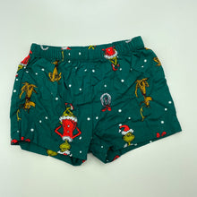 Load image into Gallery viewer, unisex Dr Seuss, The Grinch cotton pyjama shorts, EUC, size 00,  