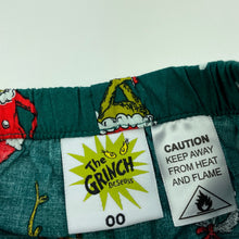 Load image into Gallery viewer, unisex Dr Seuss, The Grinch cotton pyjama shorts, EUC, size 00,  