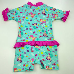 Girls Dymples, short sleeve rashie suit, mermaids, EUC, size 0,  
