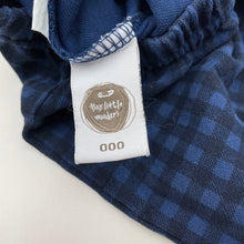 Load image into Gallery viewer, Boys Tiny Little Wonders, checked cotton bottoms, elasticated, GUC, size 000,  