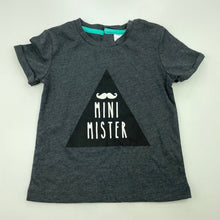 Load image into Gallery viewer, Boys Baby Berry, grey t-shirt / top, moustache, EUC, size 0,  