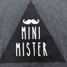 Load image into Gallery viewer, Boys Baby Berry, grey t-shirt / top, moustache, EUC, size 0,  