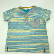 Load image into Gallery viewer, Boys Baby M &amp; Co, striped cotton t-shirt / top, EUC, size 0,  