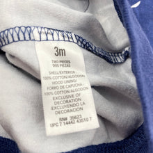 Load image into Gallery viewer, Girls Carters, cotton lightweight zip hoodie sweater, GUC, size 3 months,  