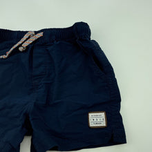 Load image into Gallery viewer, Boys Indie, navy lightweight stretch shorts, elasticated, GUC, size 1,  