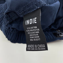Load image into Gallery viewer, Boys Indie, navy lightweight stretch shorts, elasticated, GUC, size 1,  