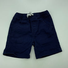 Load image into Gallery viewer, Boys Dymples, navy stretch cotton shorts, elasticated, GUC, size 1,  