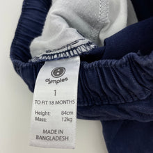 Load image into Gallery viewer, Boys Dymples, navy stretch cotton shorts, elasticated, GUC, size 1,  