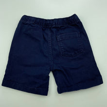Load image into Gallery viewer, Boys Dymples, navy stretch cotton shorts, elasticated, GUC, size 1,  